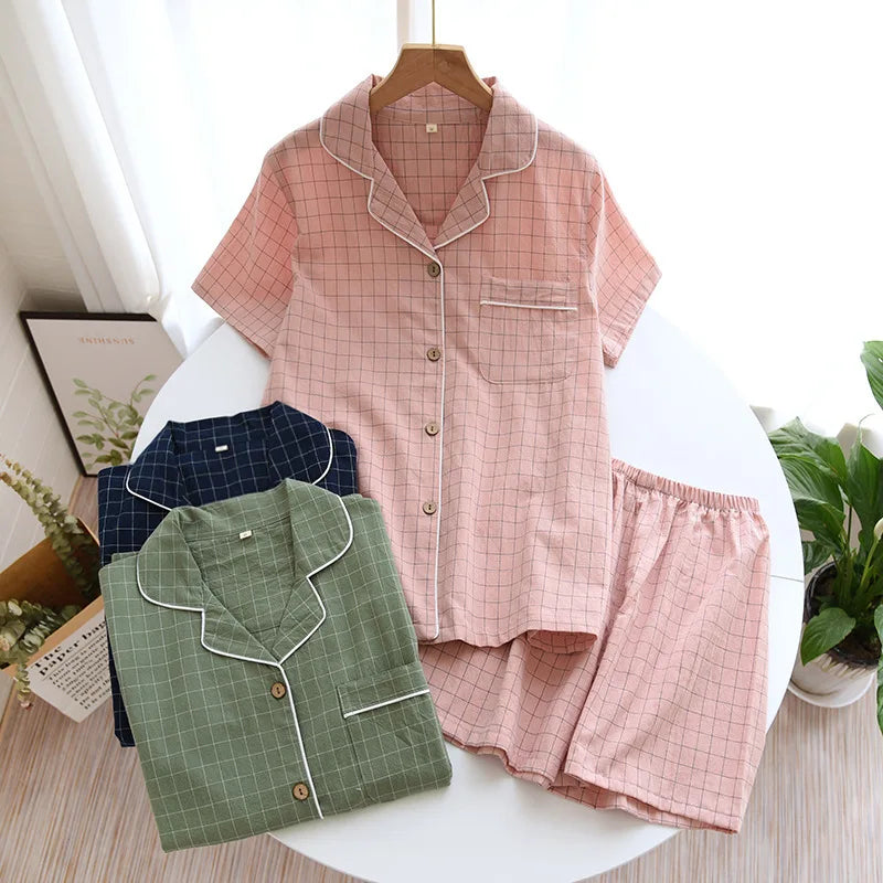 Plaid Cotton Lounge Set