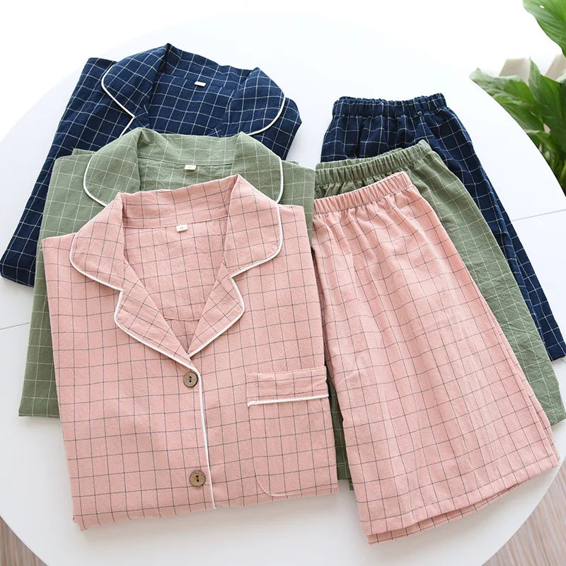 Plaid Cotton Lounge Set