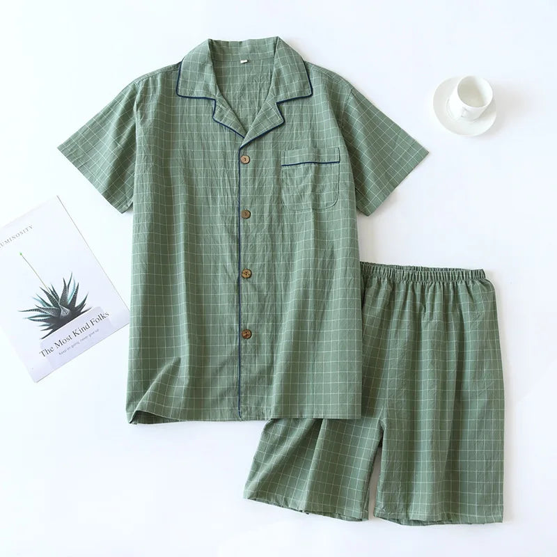 Plaid Cotton Lounge Set