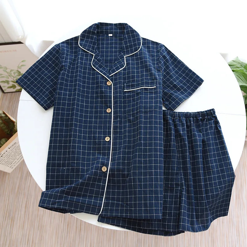 Plaid Cotton Lounge Set