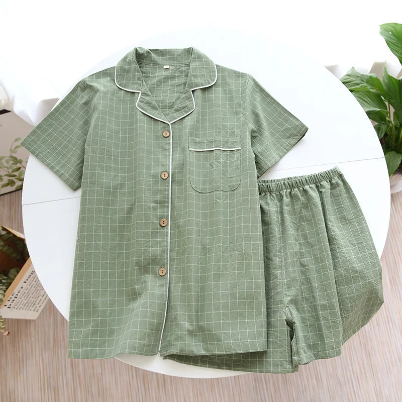 Plaid Cotton Lounge Set