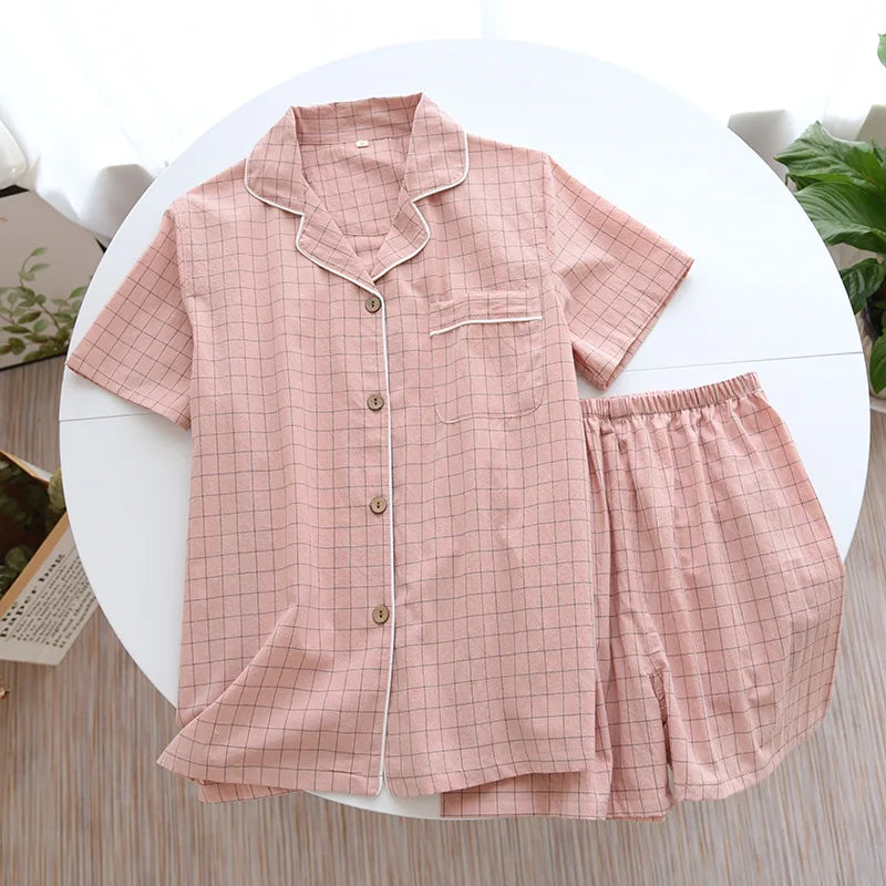 Plaid Cotton Lounge Set