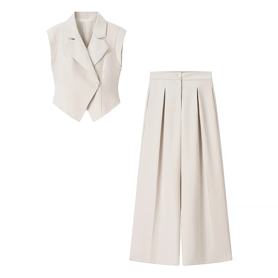 Wide Leg Suit Set