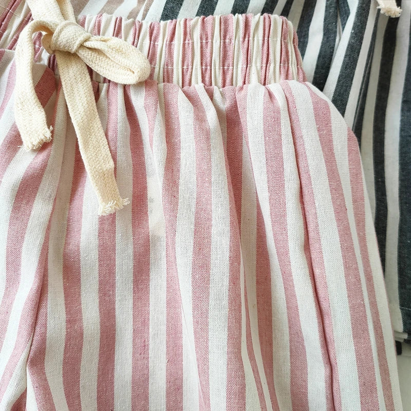 Linen Stripe Shorts