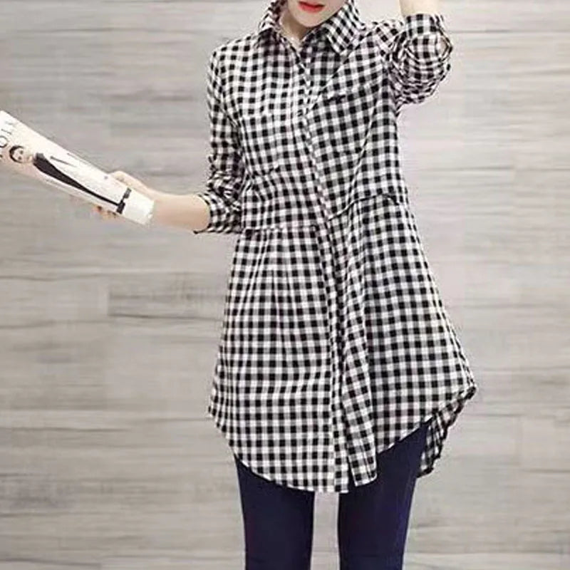 Relaxed Plaid Top