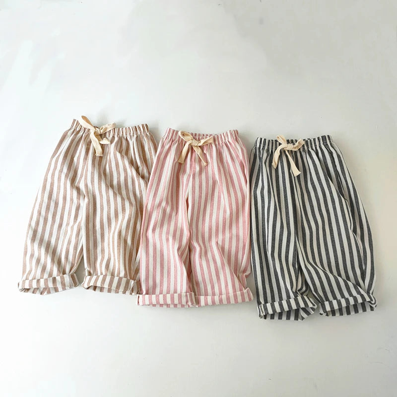 Linen Stripe Shorts