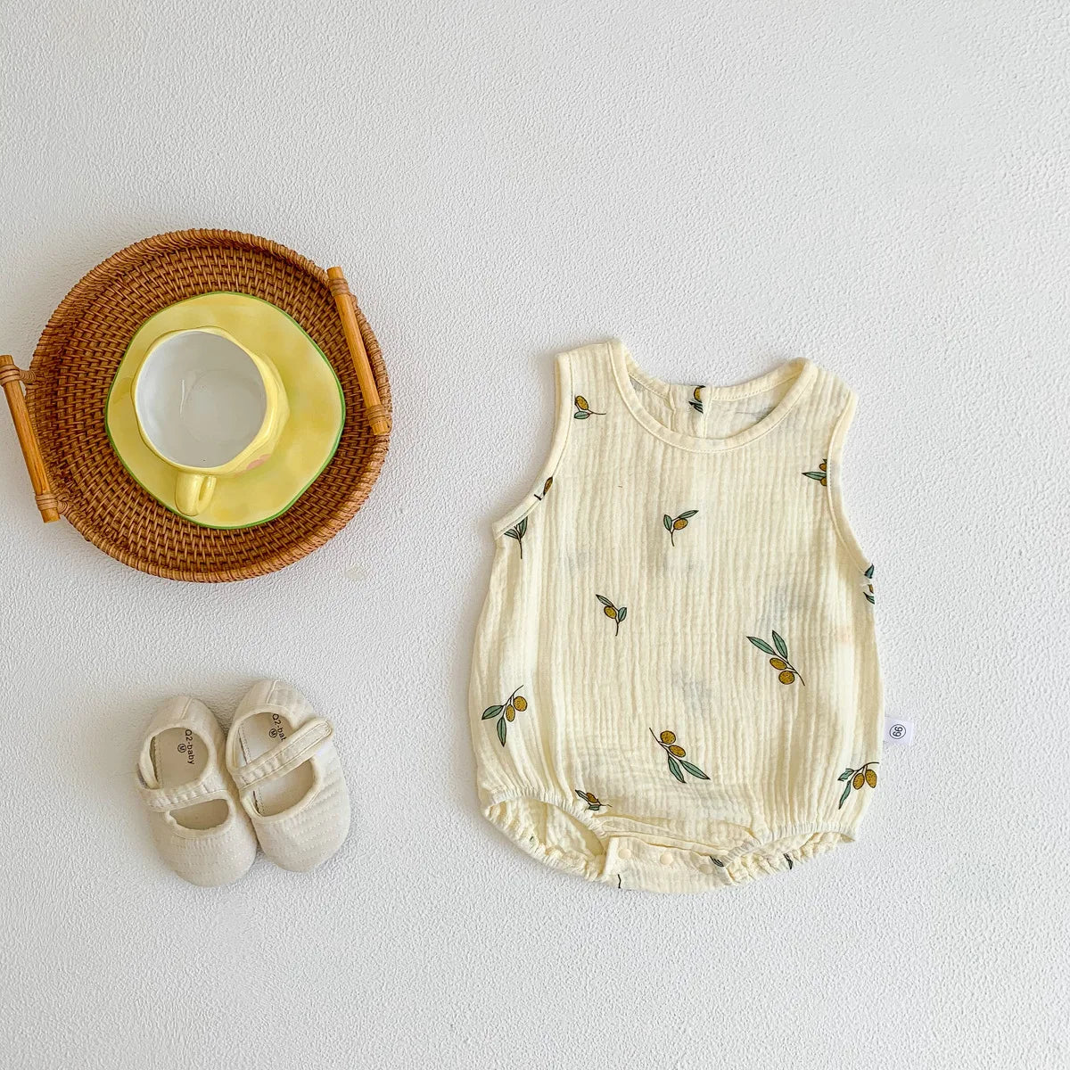 Wrinkle Cotton Romper