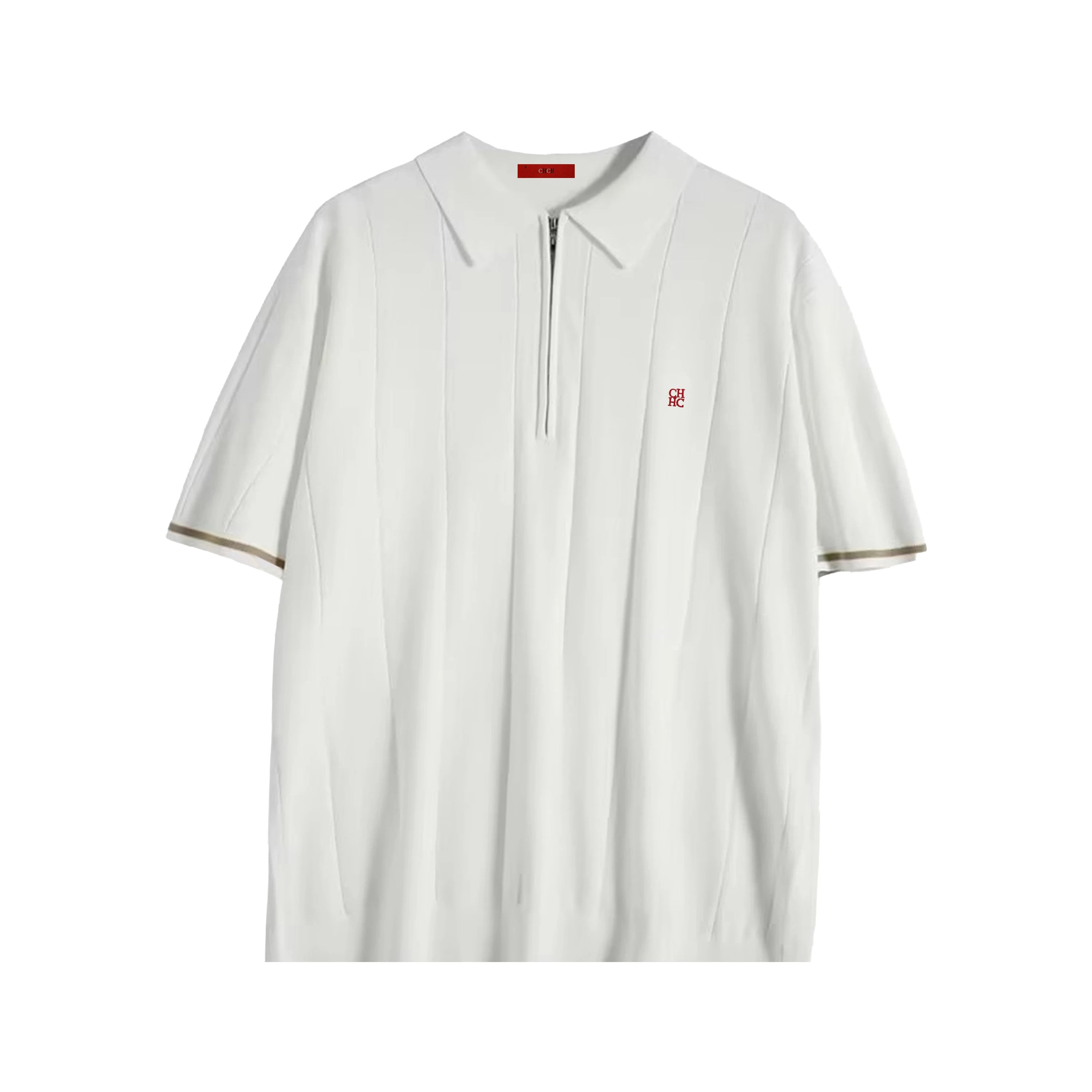 Ribbed Knit Polo