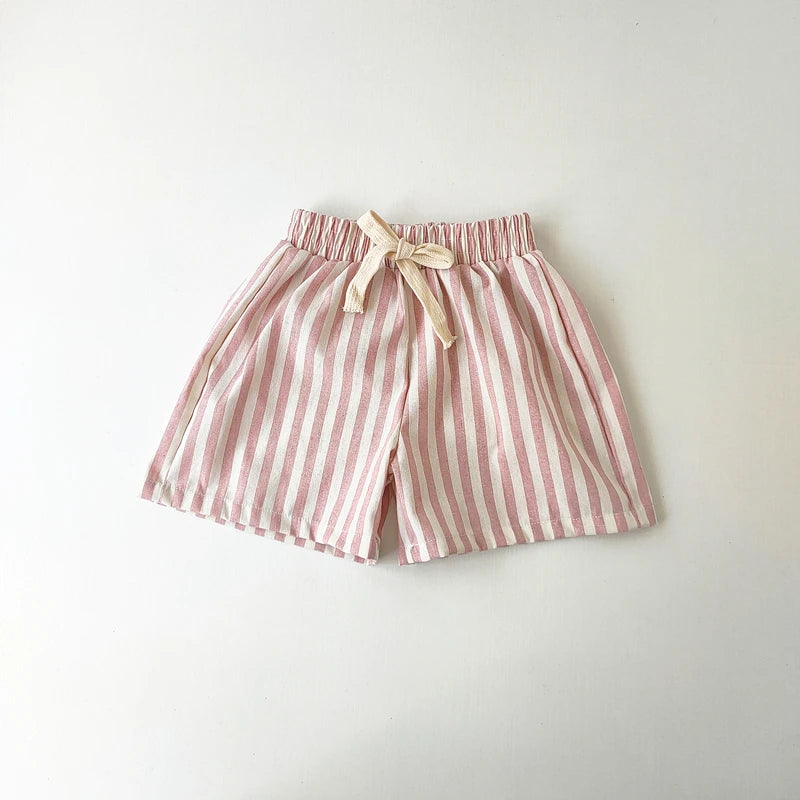Linen Stripe Shorts