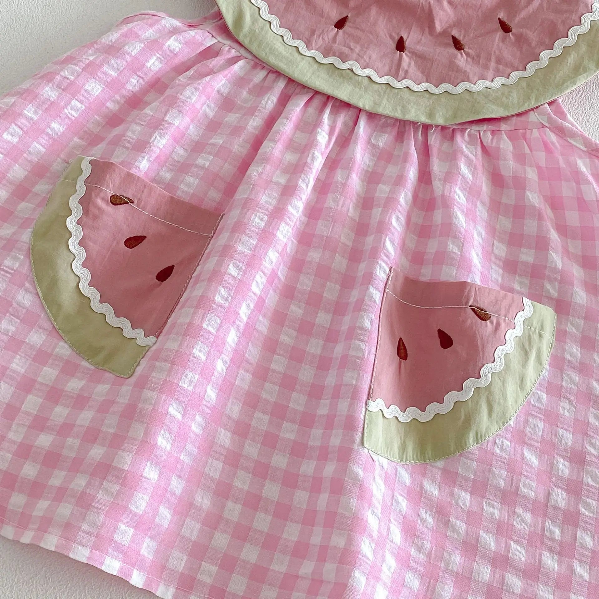 Watermelon Plaid Dress