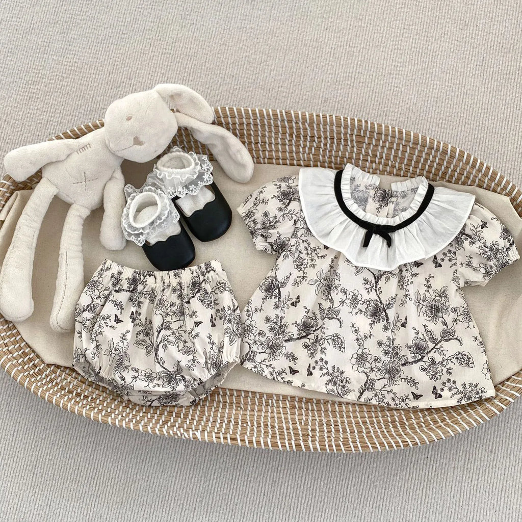 Lace Trim Baby Set