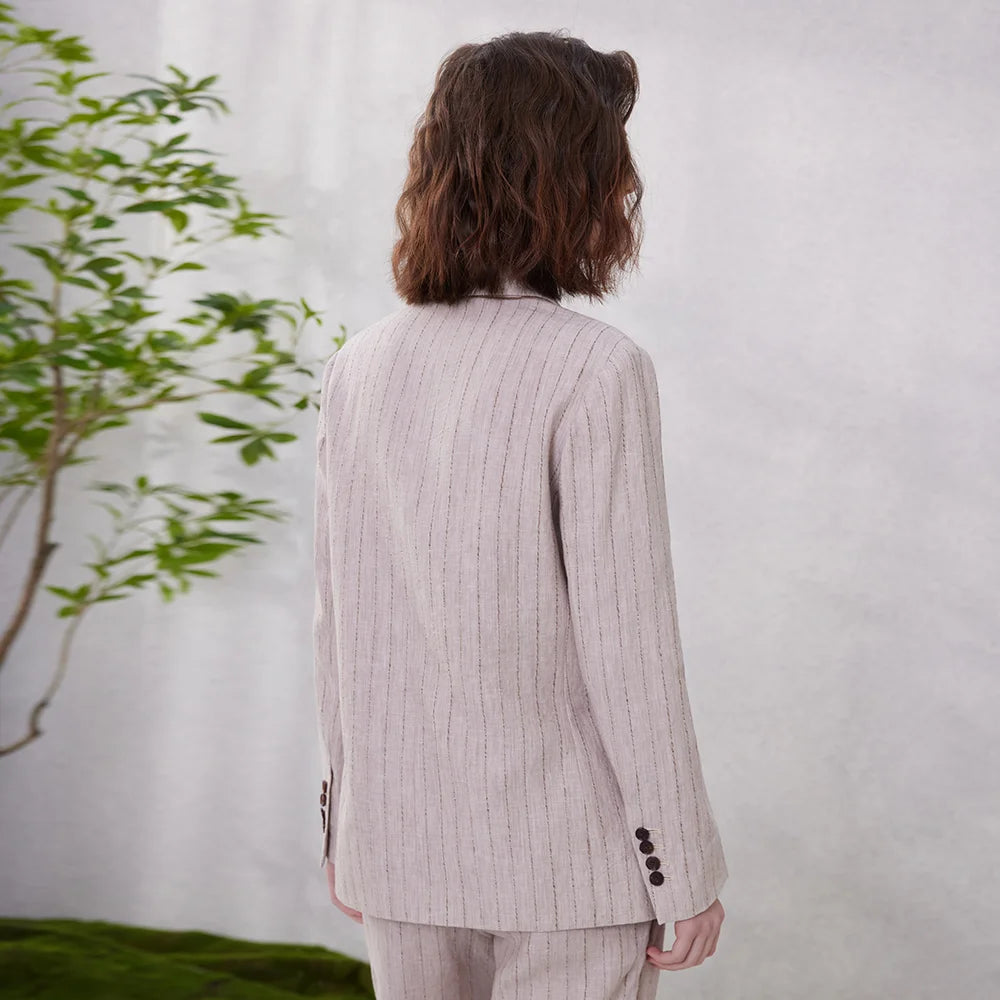 Striped Linen Blazer