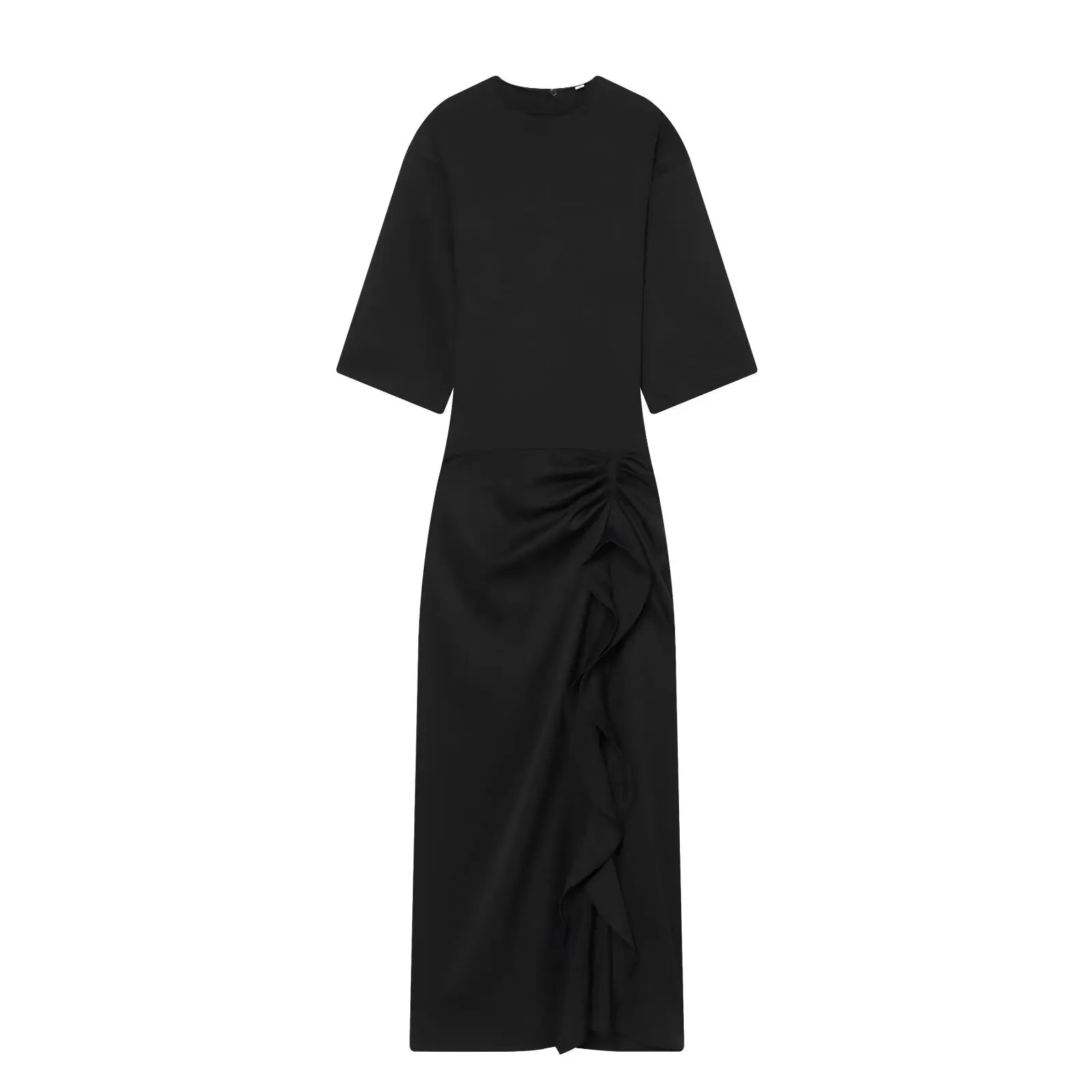 Open Hem Midi Dress