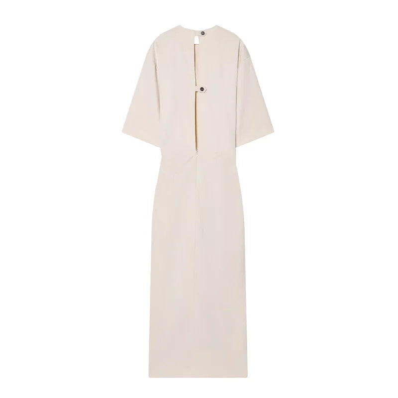 Open Hem Midi Dress