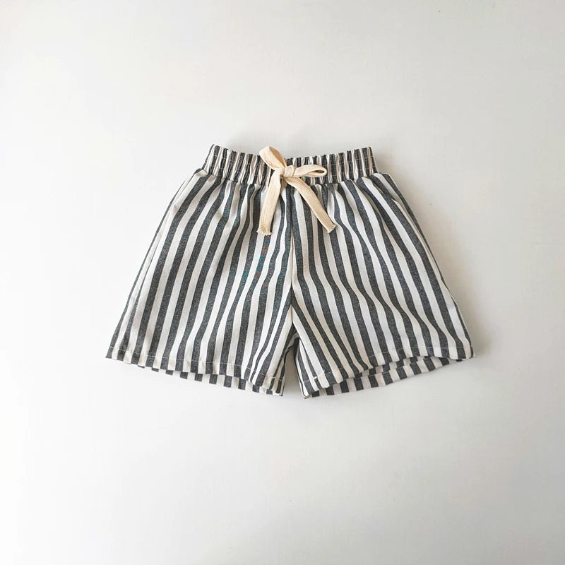 Linen Stripe Shorts