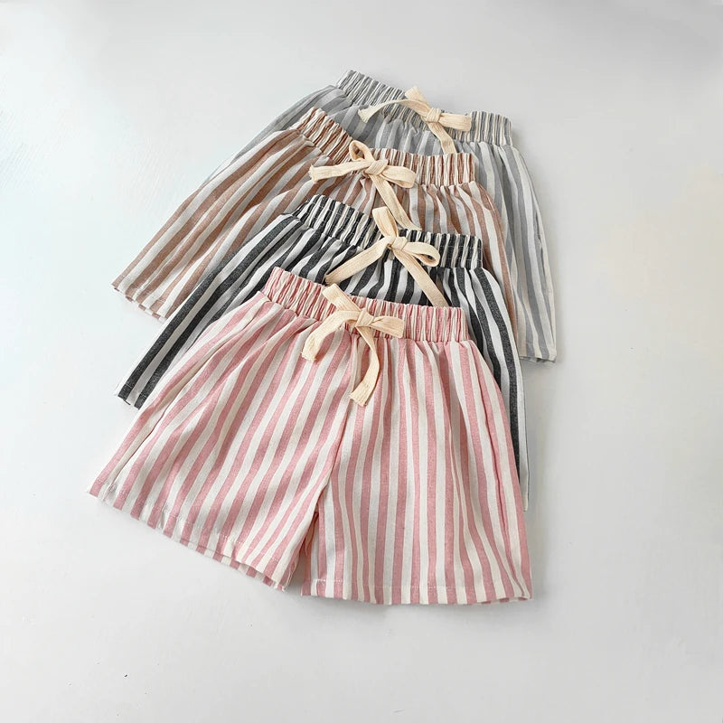 Linen Stripe Shorts