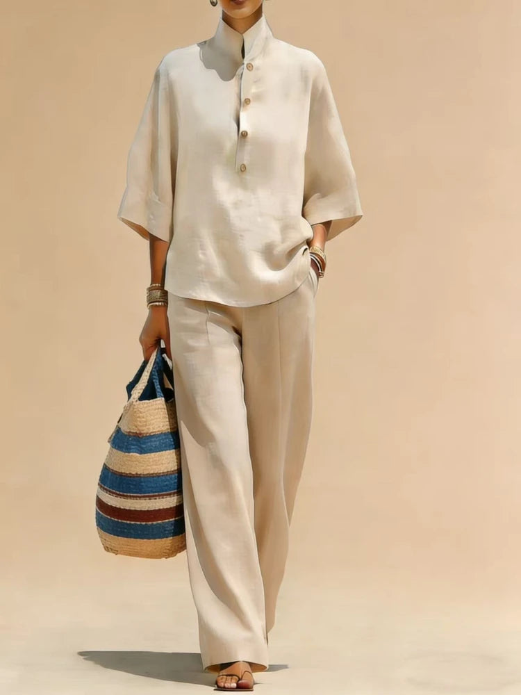 Linen Wide Leg Set