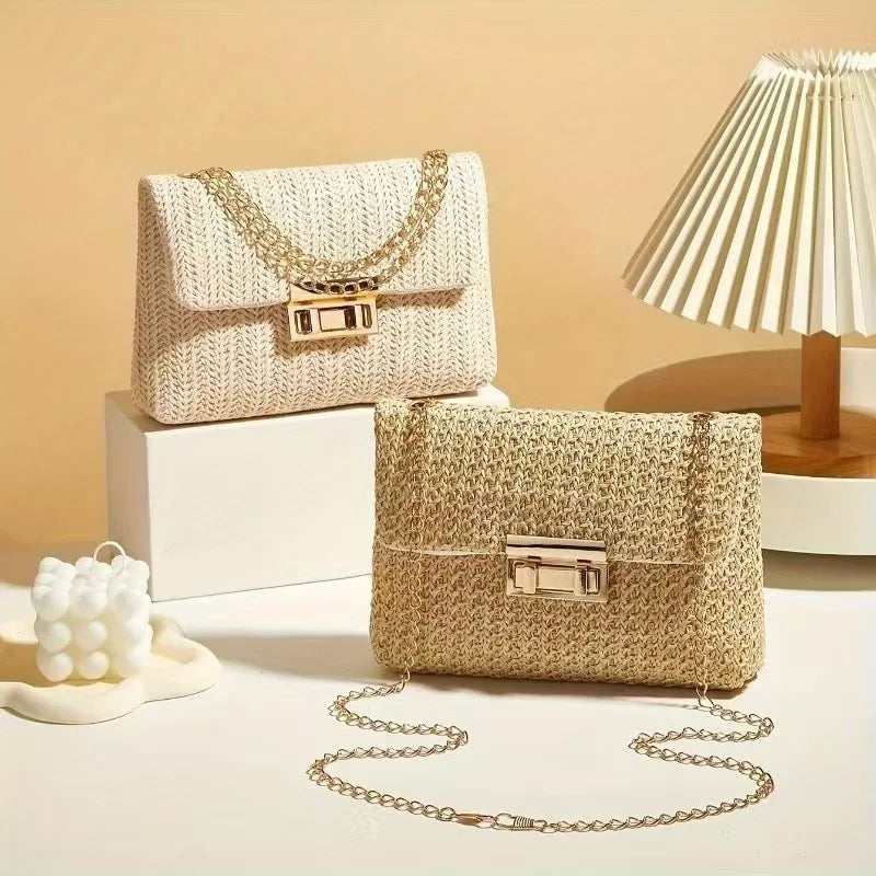 Straw Chain Bag
