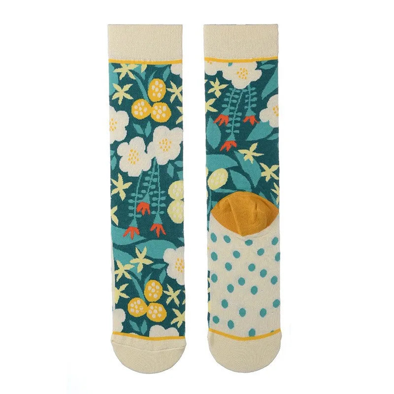 Nature Print Socks