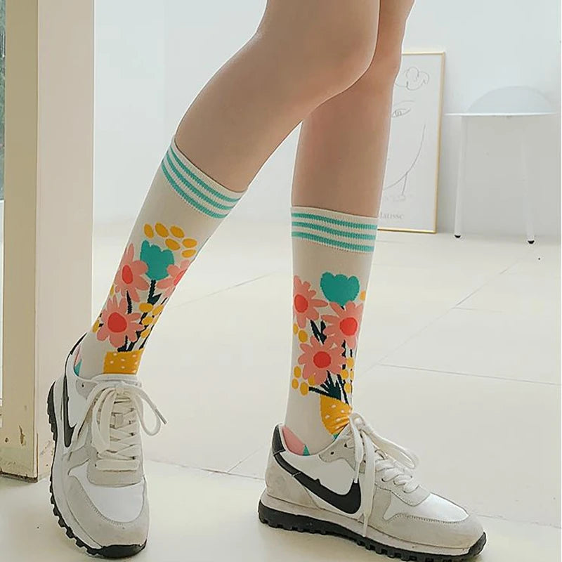 Nature Print Socks