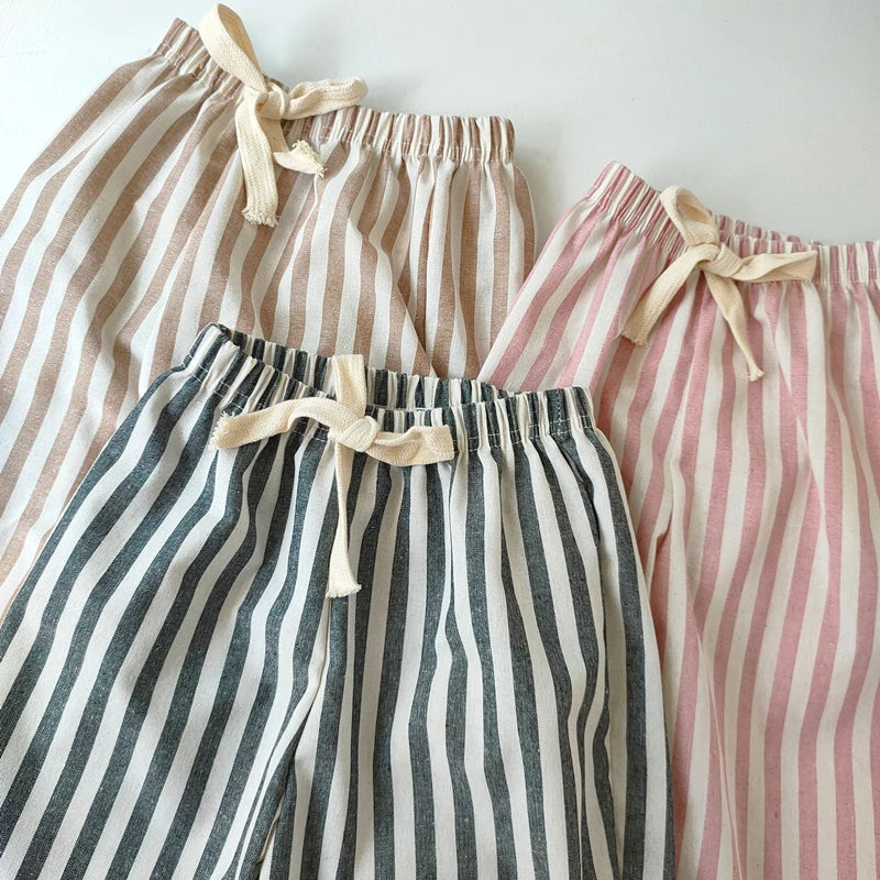 Linen Stripe Shorts