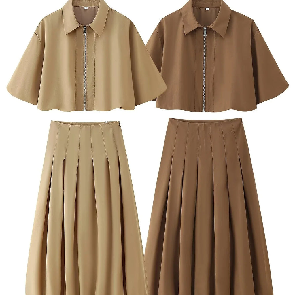 Pleated Skirt Set