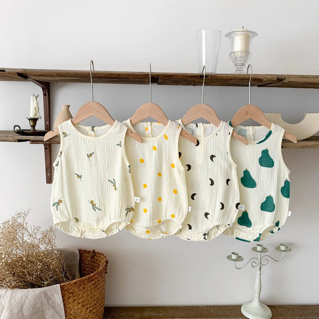 Wrinkle Cotton Romper