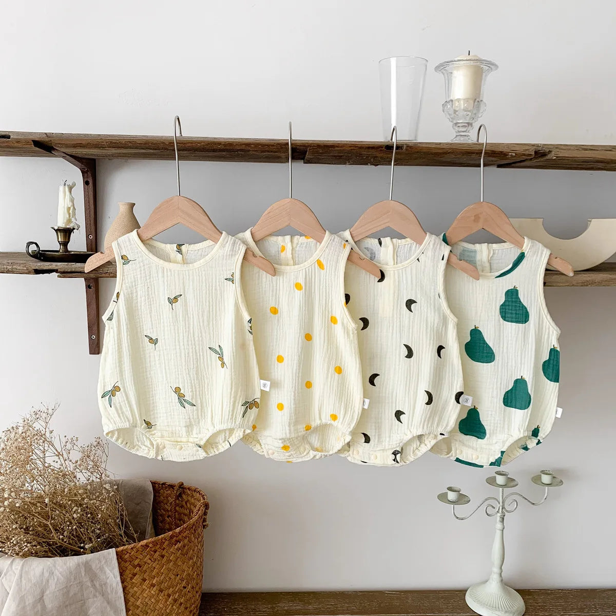 Wrinkle Cotton Romper