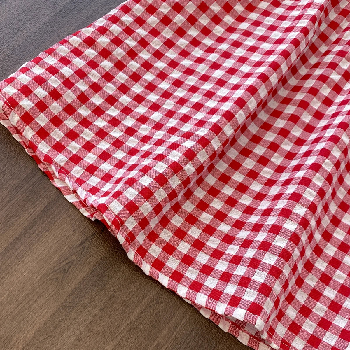 strawberry-collar plaid dress