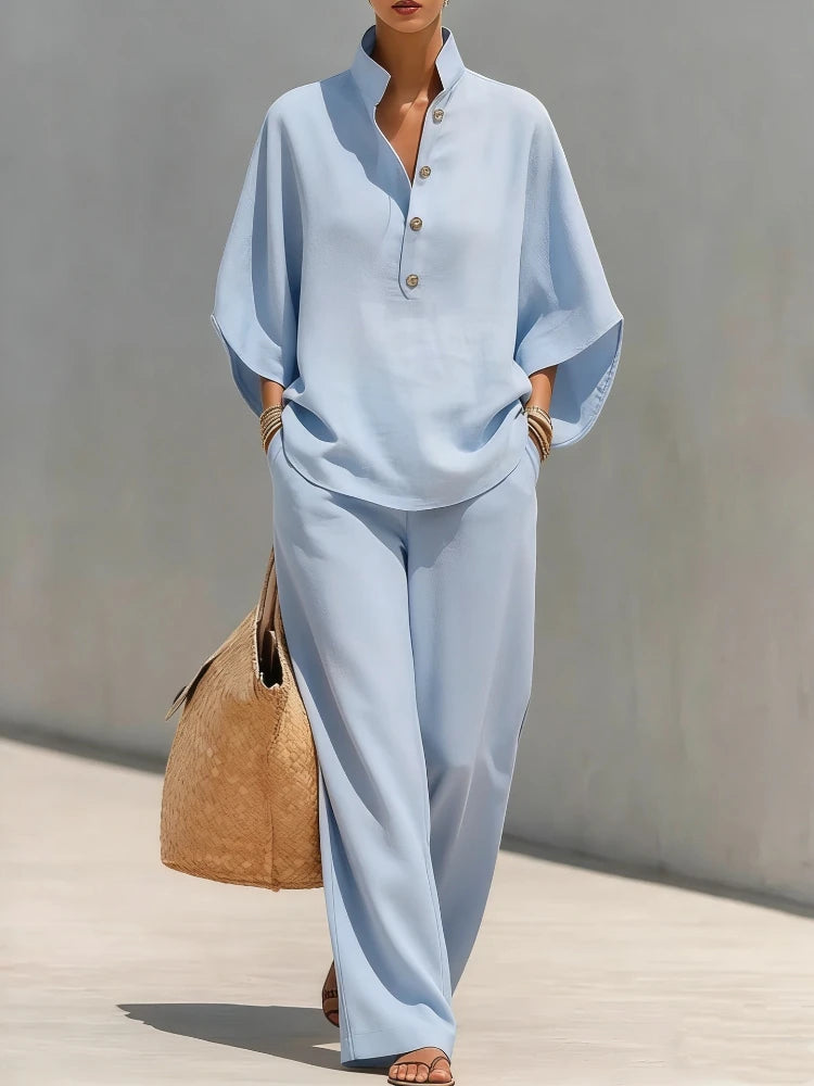 Linen Wide Leg Set