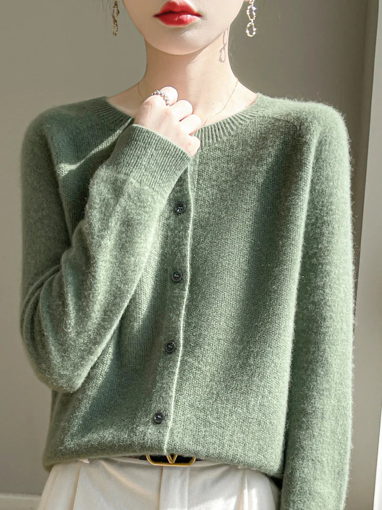 Relaxed Wool Cardigan