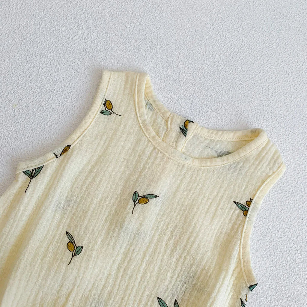 Wrinkle Cotton Romper