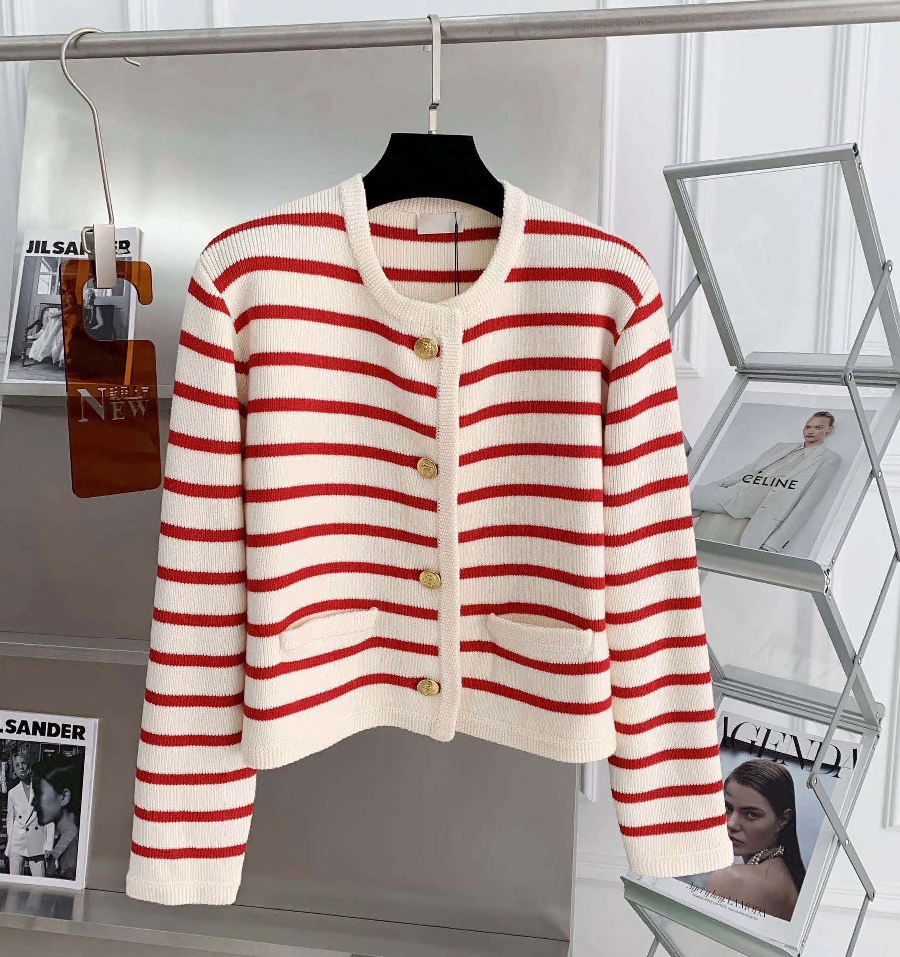 Cropped Stripe Sweater
