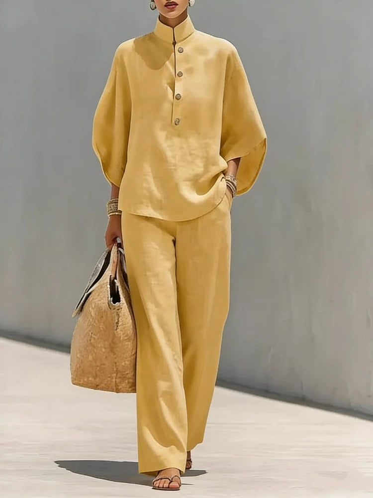 Linen Wide Leg Set