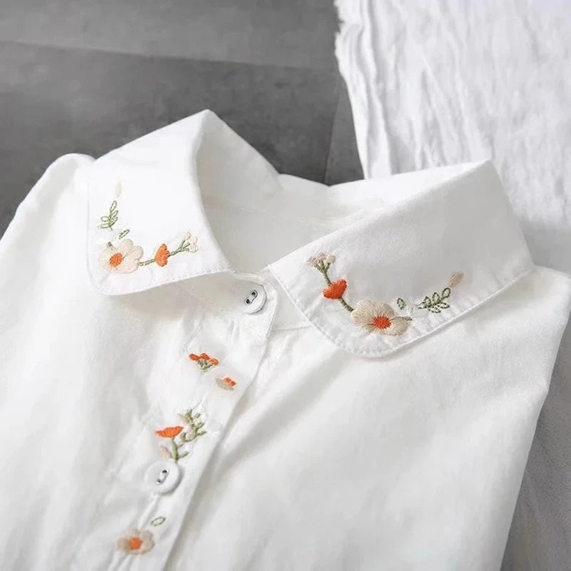 Embroidered White Shirt