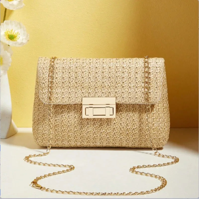 Straw Chain Bag