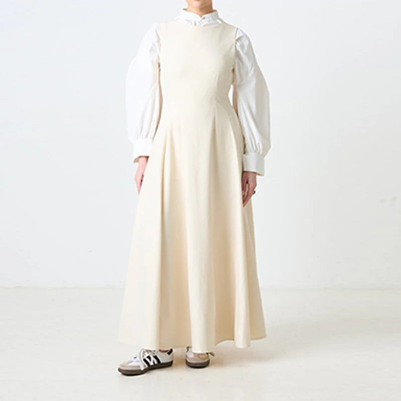 Cream Puff Sleeve Maxi Set