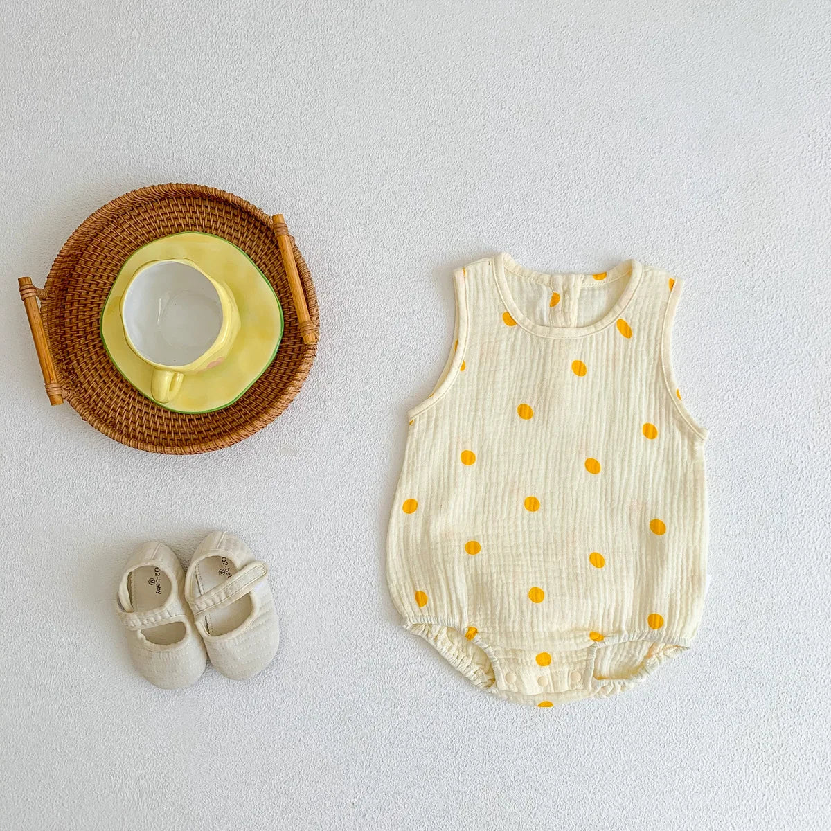 Wrinkle Cotton Romper
