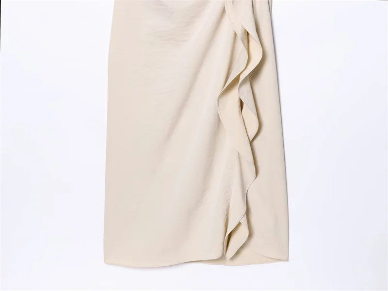 Open Hem Midi Dress