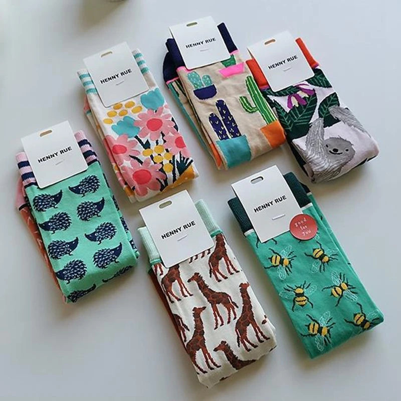 Nature Print Socks