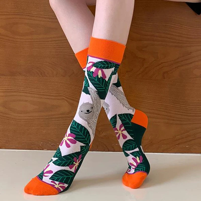 Nature Print Socks