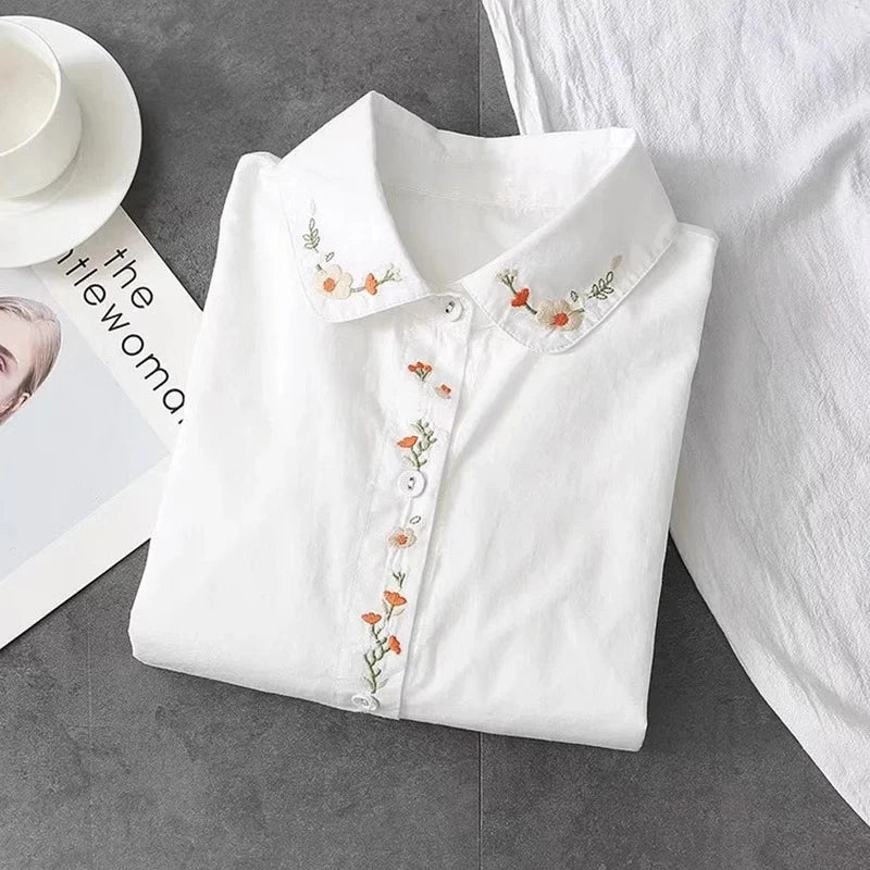 Embroidered White Shirt