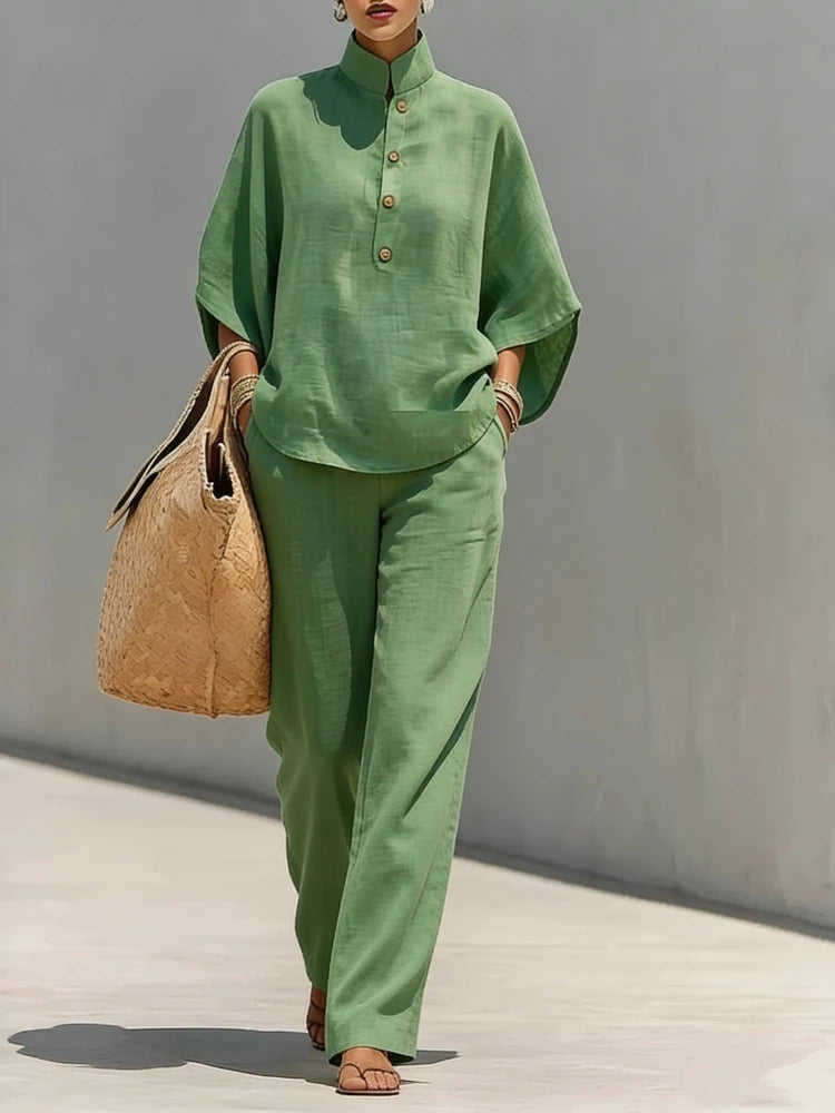 Linen Wide Leg Set