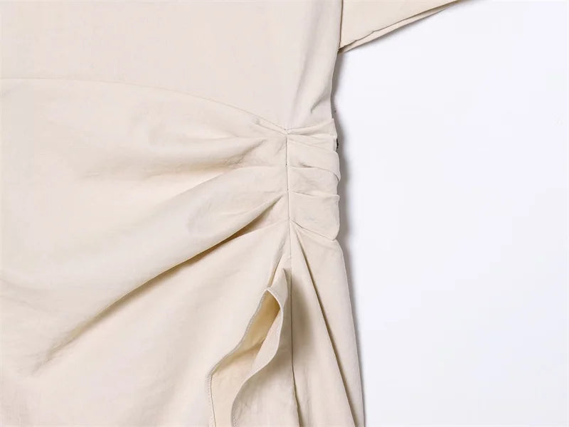 Open Hem Midi Dress