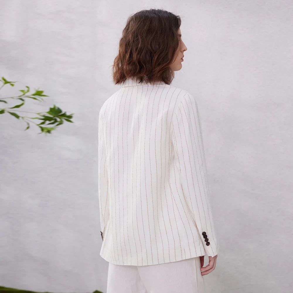 Striped Linen Blazer