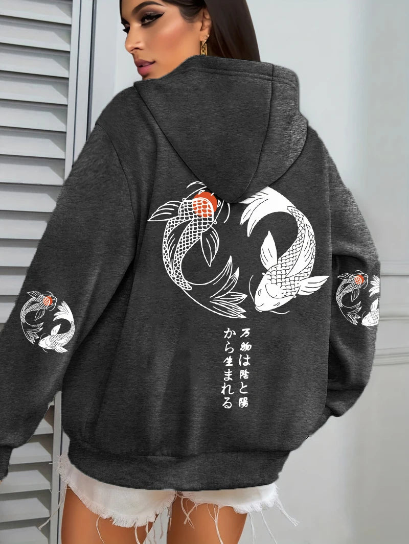 Koi Graphic Hoodie