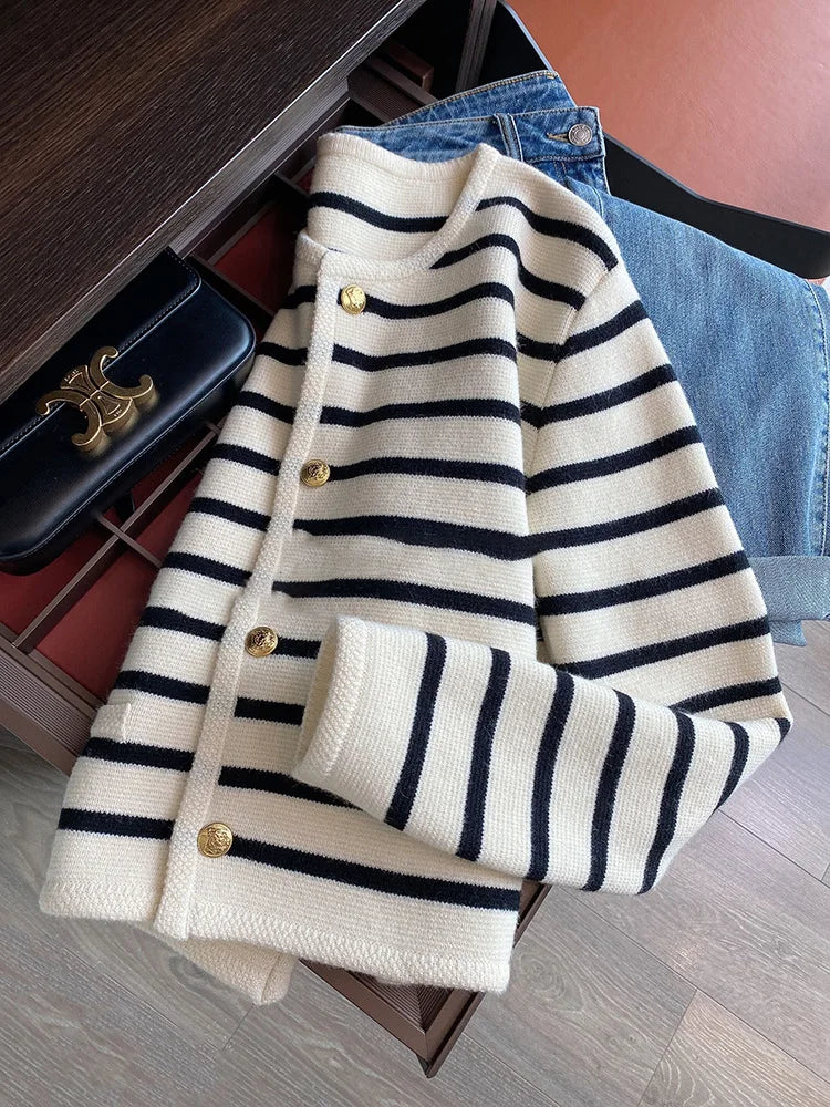 Cropped Stripe Sweater