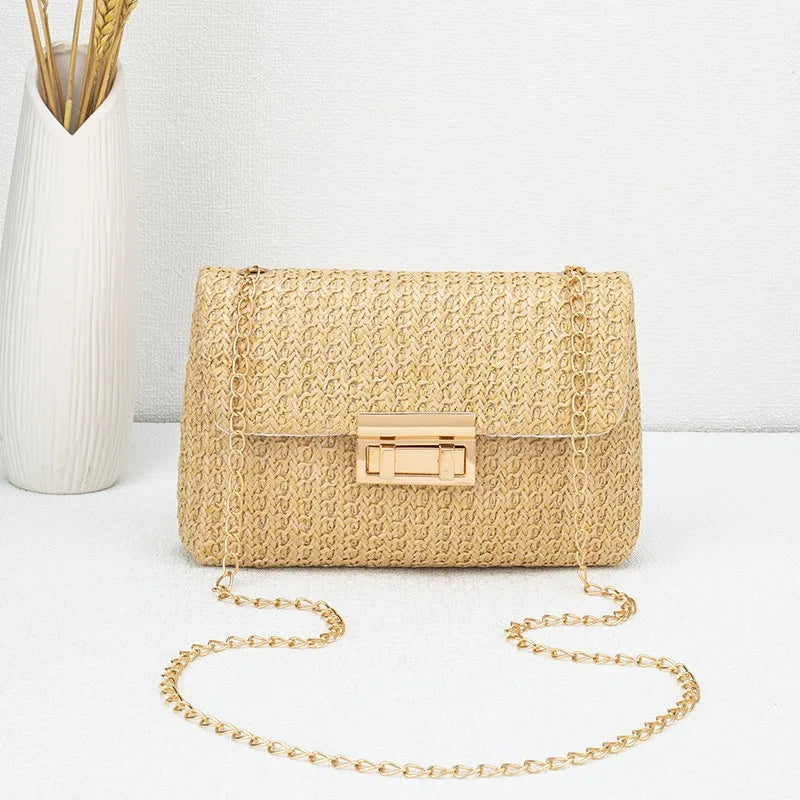 Straw Chain Bag