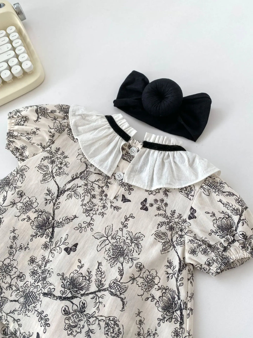 Lace Trim Baby Set