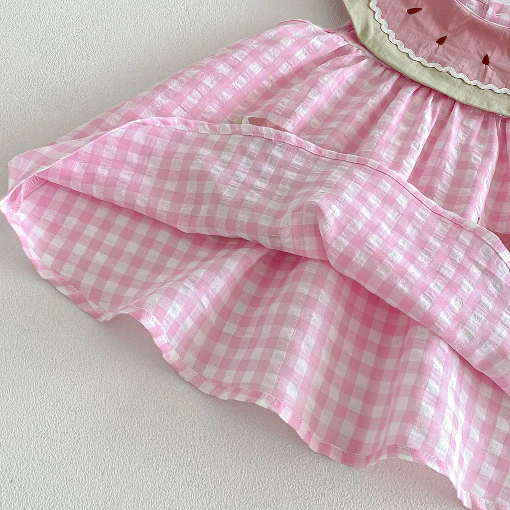 Watermelon Plaid Dress